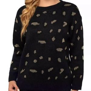 KENDALL & KYLIE ANIMAL PRINT PULLOVER SWEATER